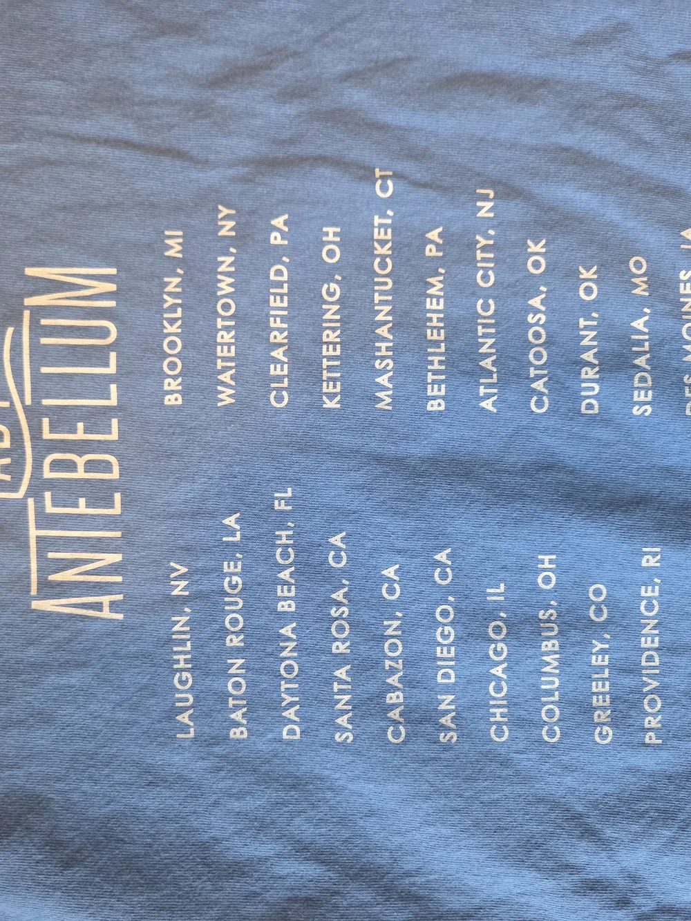 Lady Antebellum Blue Graphic Band Tour T-Shirt - SIZE LARGE - Picture 5 of 5